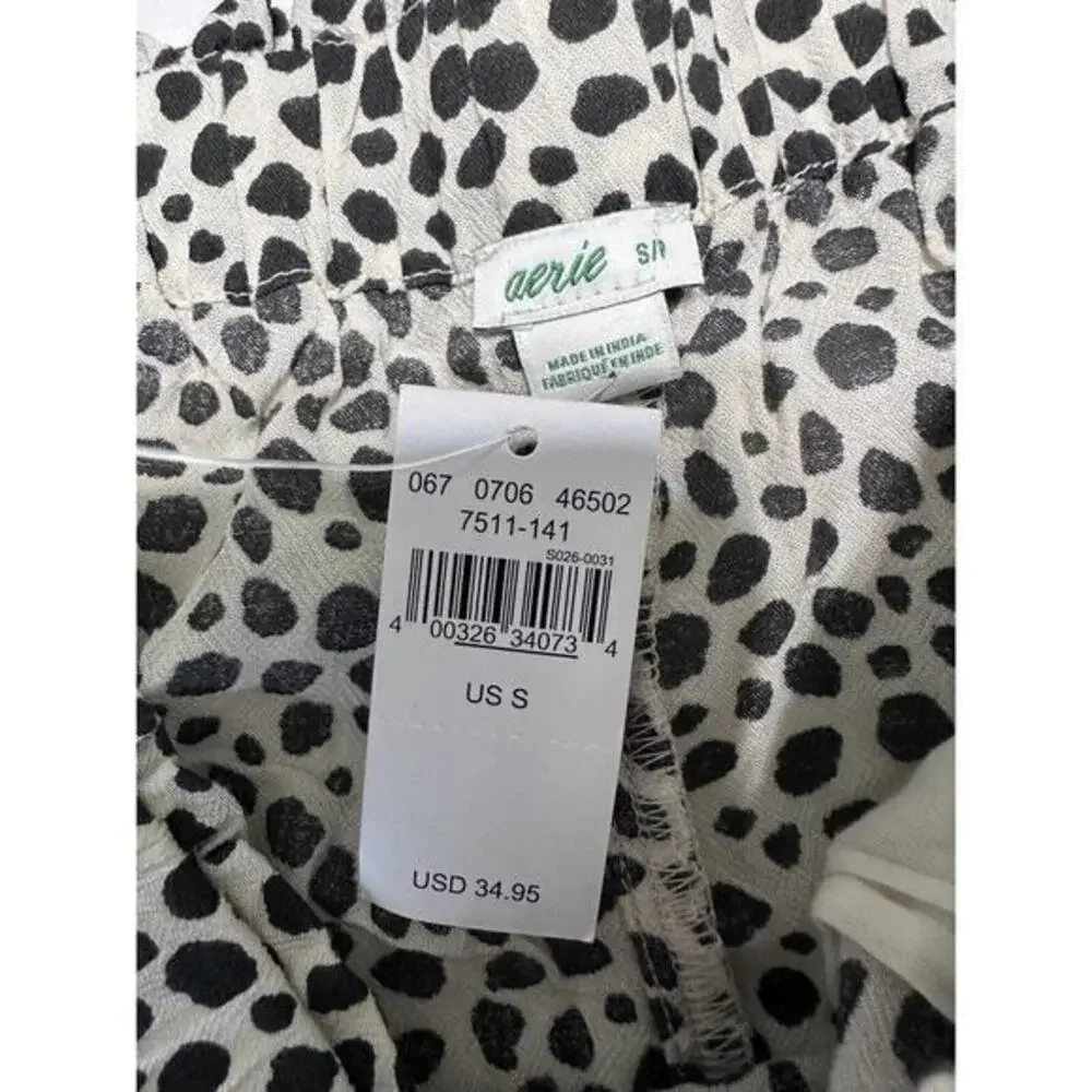 Aries Women’s Shorts Beige Black Blobs‎ - Size Small 100% Modal